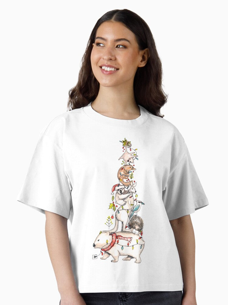 Aussie animal Christmas tree Boxy T Shirt T Shirt High Search Demand Hot Right Now
