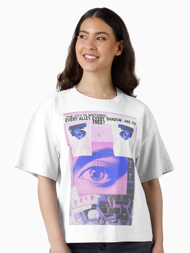 The Eye is Watching Urban Surveillance Boxy T Shirt T Shirt High Search Demand Everyday Wear