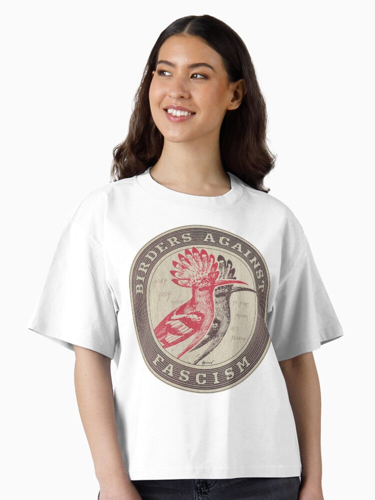 Birders against fascism Boxy T Shirt T Shirt High Search Demand Gift Ready