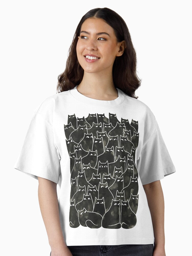Suspicious Cats Boxy T Shirt T Shirt High Search Demand US Top Pick