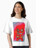 Cute Red Mascot Teddy Bold Chibi Hero Art Boxy T Shirt T Shirt Premium Print Best Seller Look
