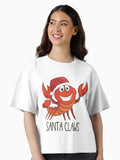 Santa Claws Funny Lobster Christmas gift Boxy T Shirt T Shirt Viral TikTok Find Gift Ready