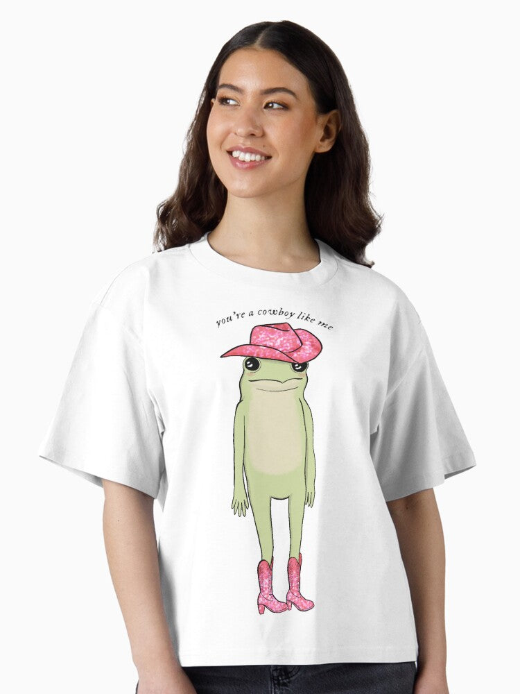 you re a cowboy like me frog Boxy T Shirt T Shirt Viral TikTok Find Gift Ready