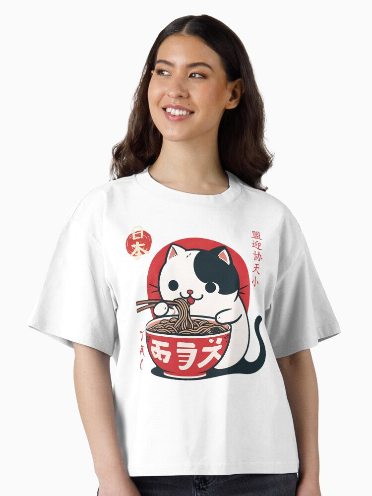 cat ramen japan Boxy T Shirt T Shirt Trending US Gift Ready