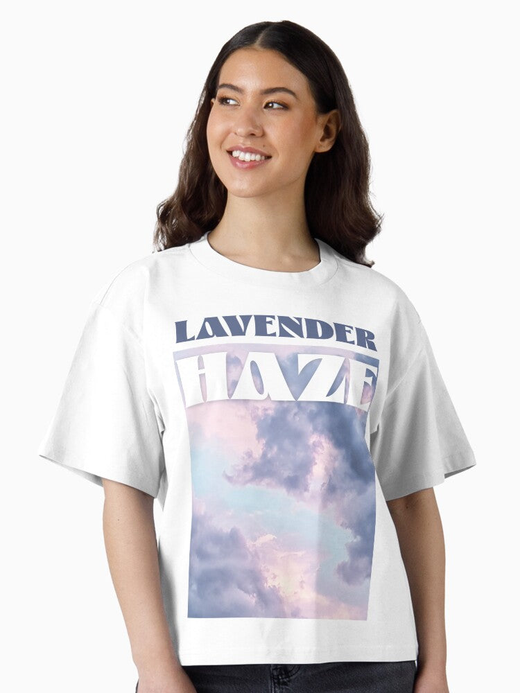 Retro Lavender Haze Swiftie Inspired Eclectic Cloud Lyrics Boxy T Shirt T Shirt Trending US Fan Favorite