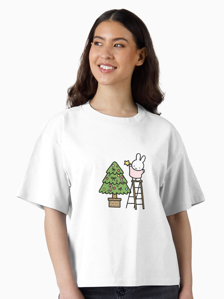 Christmas Bunny Decorating Boxy T Shirt T Shirt Viral TikTok Find Hot Right Now