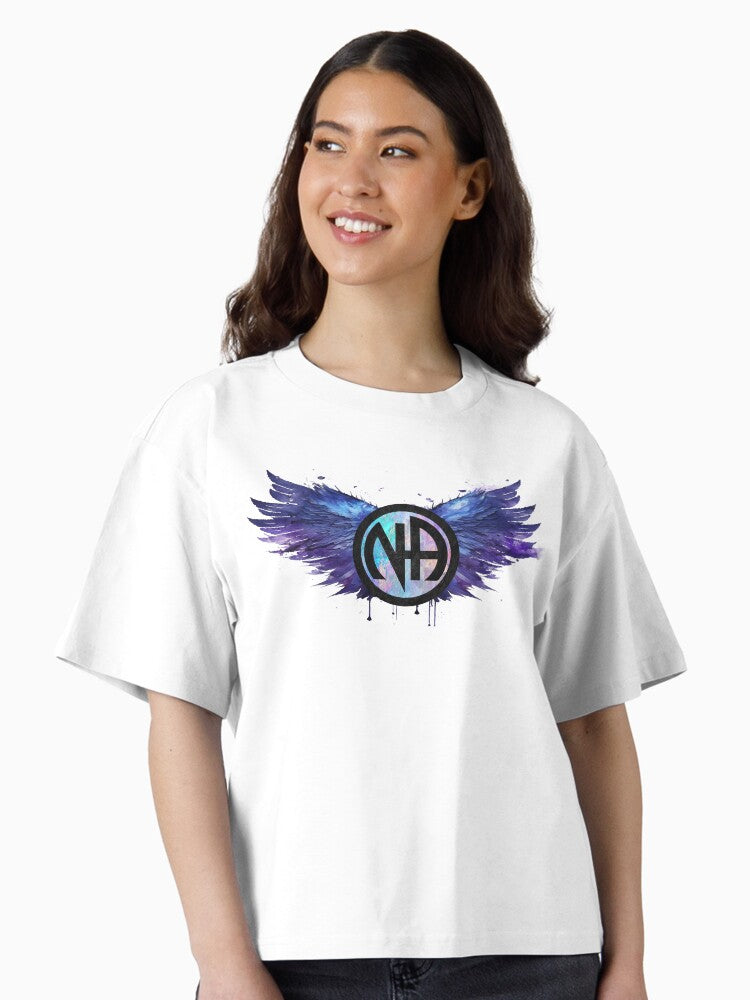 Freedom in Recovery Narcotics Anonymous Winged Emblem Rainbow Hope & Strength Art Boxy T-Shirt