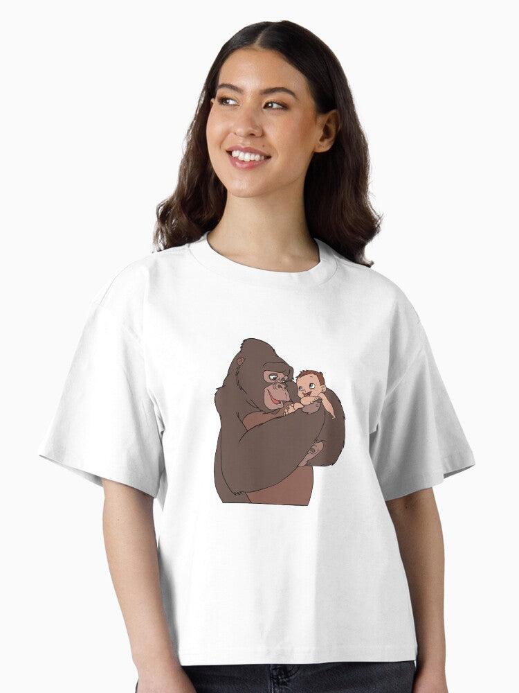 Baby Tarzan and Kala Boxy T Shirt T Shirt Premium Print Everyday Wear