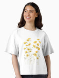 Yellow Cosmos Flowers Boxy T Shirt T Shirt Comfort Fit Fan Favorite
