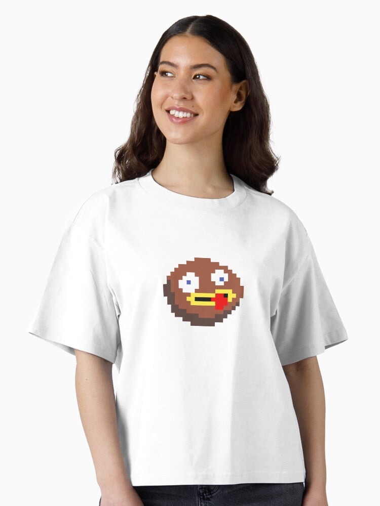 Smiling Rock Pixel Art Boxy T Shirt T Shirt Streetwear Style Gift Ready