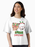 Merry Christmas from DuDu Bear and BuBu Panda Boxy T Shirt T Shirt Comfort Fit Gift Ready