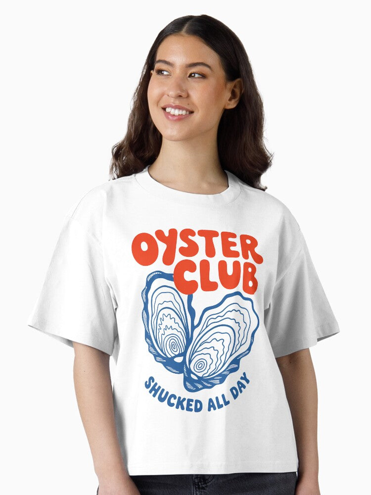 Oyster Club Shucked All Day Boxy T Shirt T Shirt Trending US Gift Ready