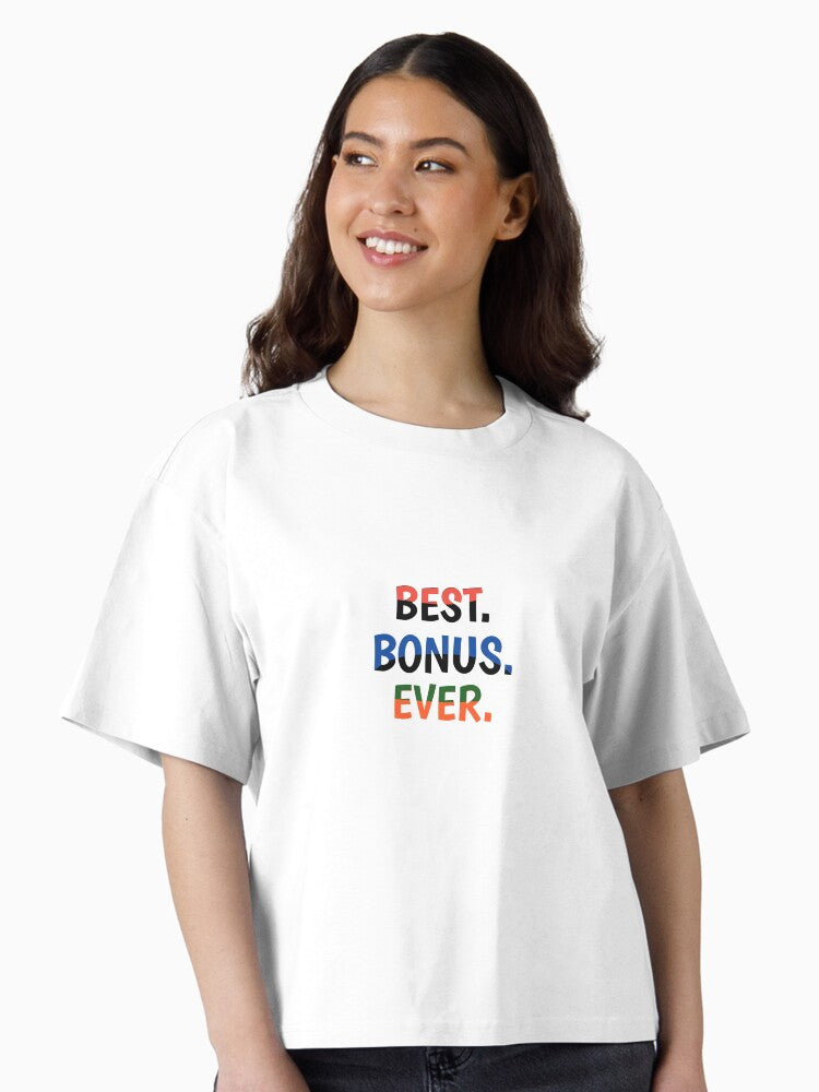 Best bonus dad ever Boxy T Shirt T Shirt | Viral US Style | Daily Wear Favorite