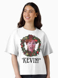 Kevin s Mom in a wreath Boxy T Shirt T Shirt Premium Print Everyday Wear