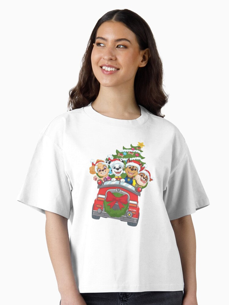 Christmas pups Boxy T Shirt T Shirt Comfort Fit Gift Ready