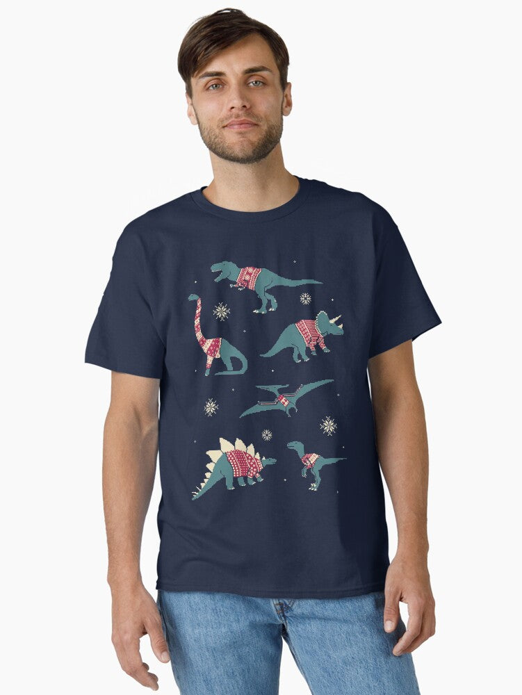 Dinos In Sweaters Classic T Shirt Sweater Premium Quality Top Rated Design