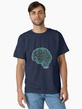 Digital Brain Circuit Technology Art Classic T Shirt T Shirt Comfort Fit Daily Wear