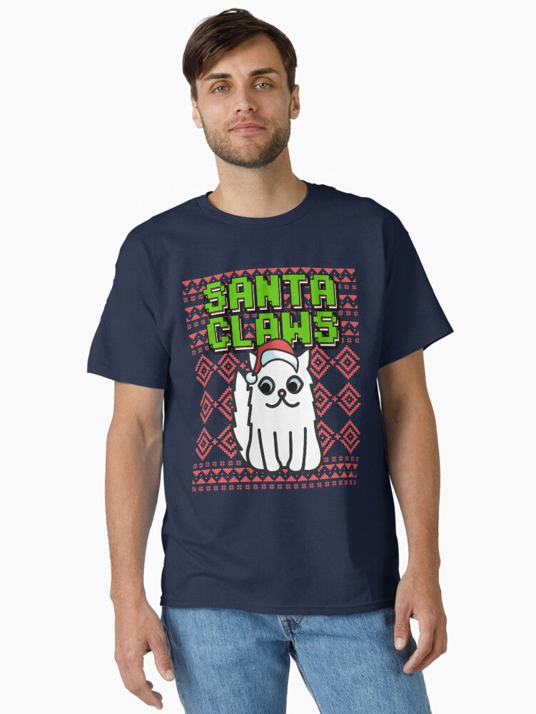 A Santa Claws | Cute Cats Ugly Christmas | Happy Catoween Holiday Gifit for Cat Moms and Dads Classic T-Shirt