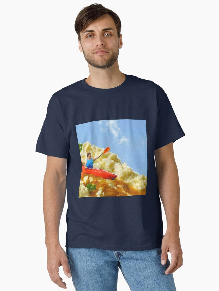 Thanksgiving Gravy Boat Mashed Potato River Classic T-Shirt