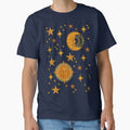 Bohemian 90's Sun and Moon Celestial Pattern Classic T-Shirt for Sale by EmLosin
