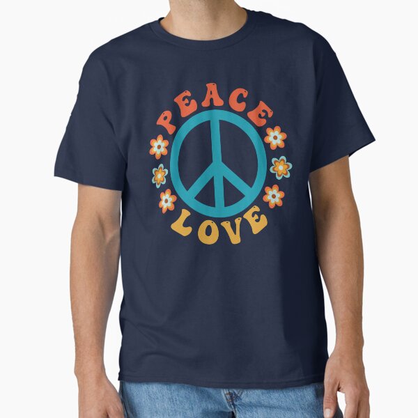 Hippie Peace Sign - Flower Power Peace Love  Classic T-Shirt for Sale by ImageMonkey