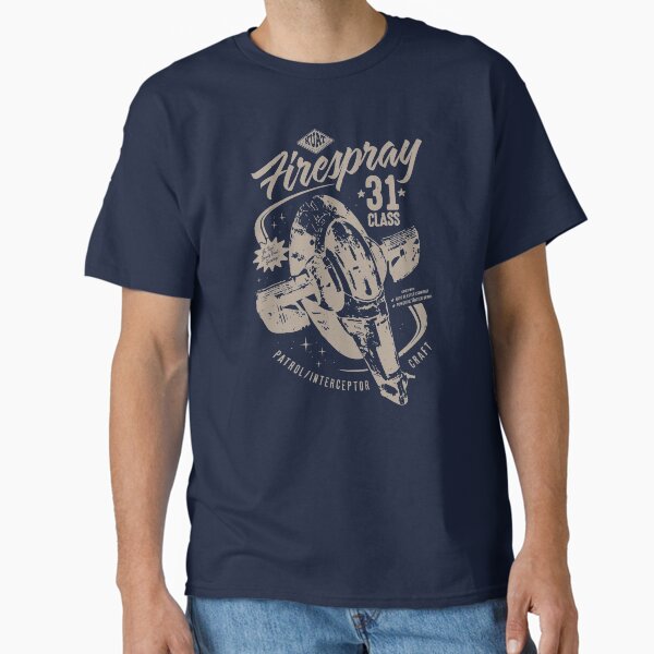 Retro/Vintage Firespray Ad (Cream) Classic T-Shirt for Sale by cellar8art