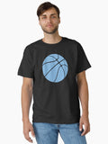 Carolina Blue Light Blue Basketball Graphic with Outline Classic T Shirt T Shirt Comfort Fit Hot Right Now