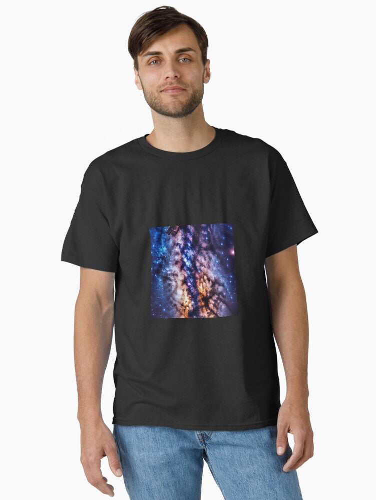 Blue Galaxy Ai Generated Photography Classic T Shirt T Shirt Premium Print Gift Ready
