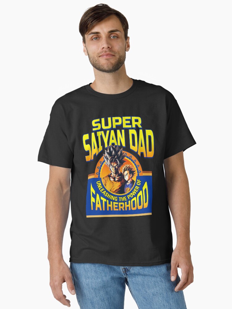 Dragon Ball z Fathers Day Super Saiyan Dad Unleashing the Power of Fatherhood Classic T Shirt T Shirt | Viral US Styl...