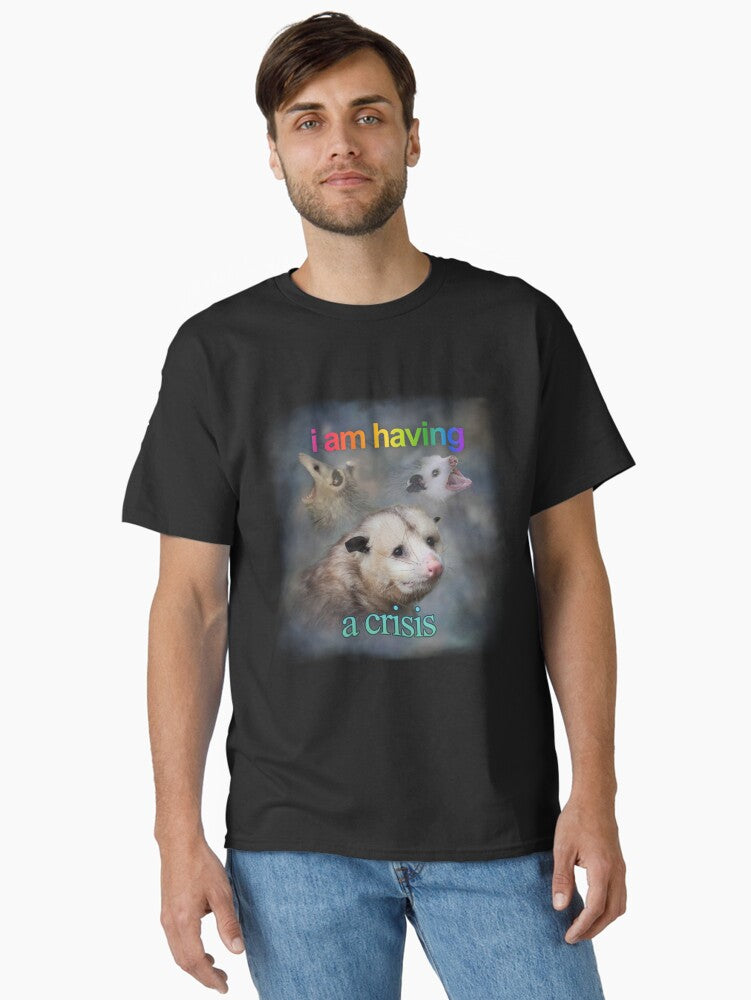 I am having a crisis possum word art Classic T Shirt T Shirt Aesthetic Fit Fan Favorite