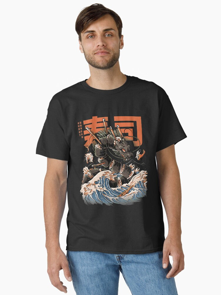 The Black Sushi Dragon Classic T Shirt T Shirt Aesthetic Fit Fan Favorite