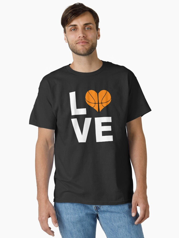 I Love Basketball Sports Athlete Player Gift Classic T Shirt T Shirt High Search Demand Daily Wear