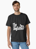 Mens The Dogfather Dachshund Funny Father Dog Lover Classic T Shirt T Shirt | Comfort Fit | US Hot Search