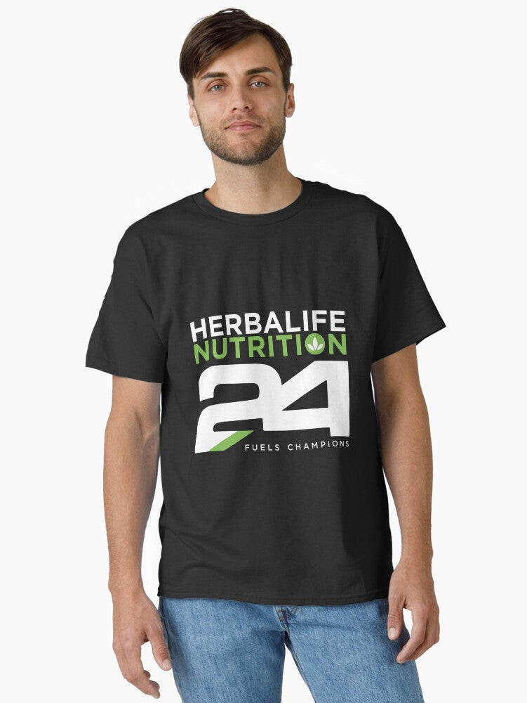 HERBALIFE NUTRITION 24 FUELS CHAMPIONS Classic T Shirt T Shirt | Comfort Fit | Daily Wear Favorite