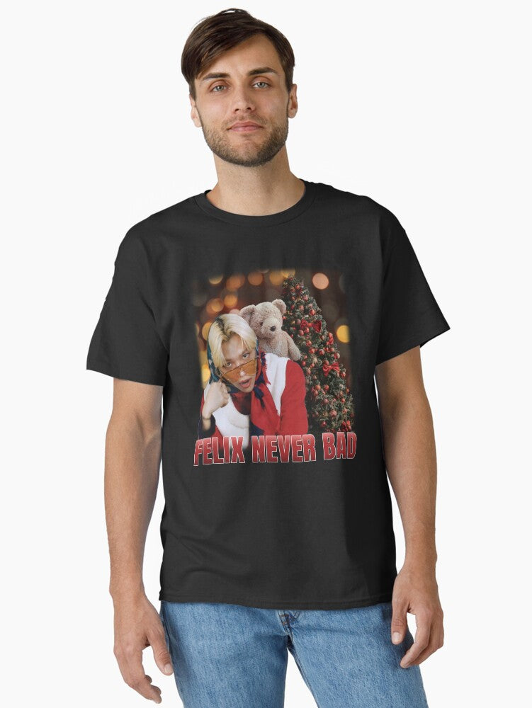Felix Never Bad Stray Kids Christmas Evel Classic T-Shirt