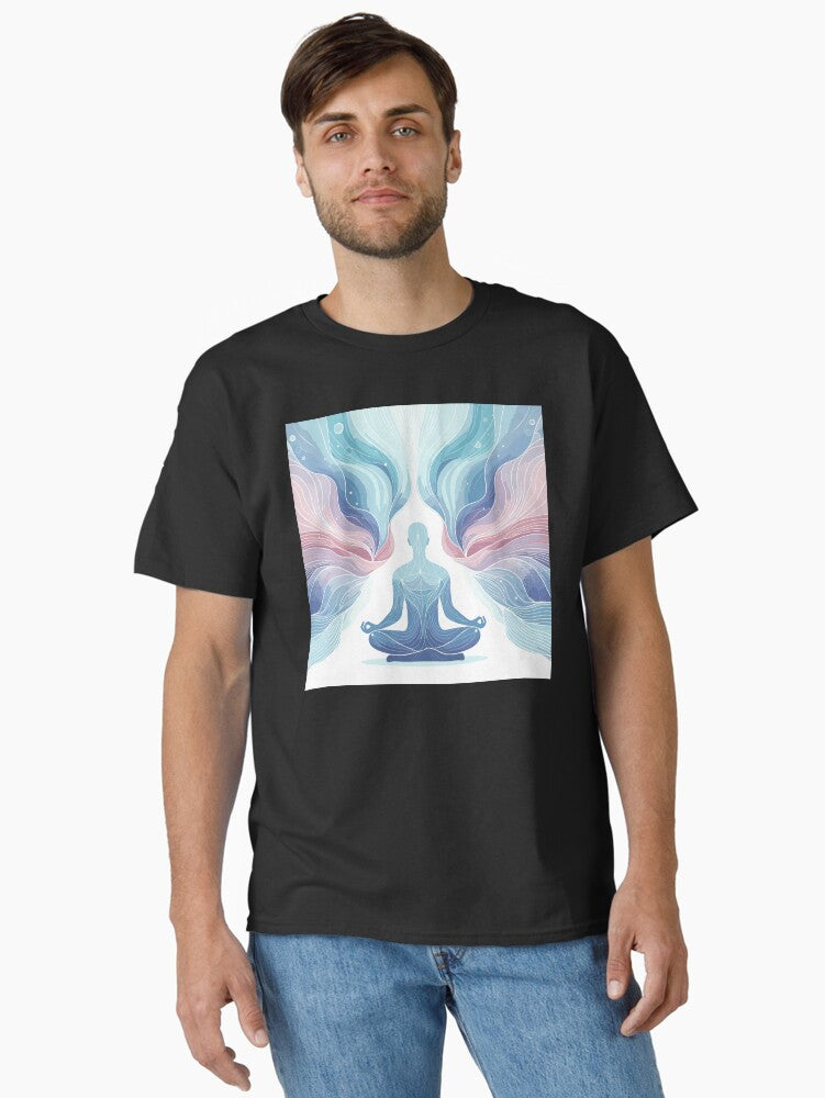 Mindful breathing Ethereal colors illustration Classic T-Shirt