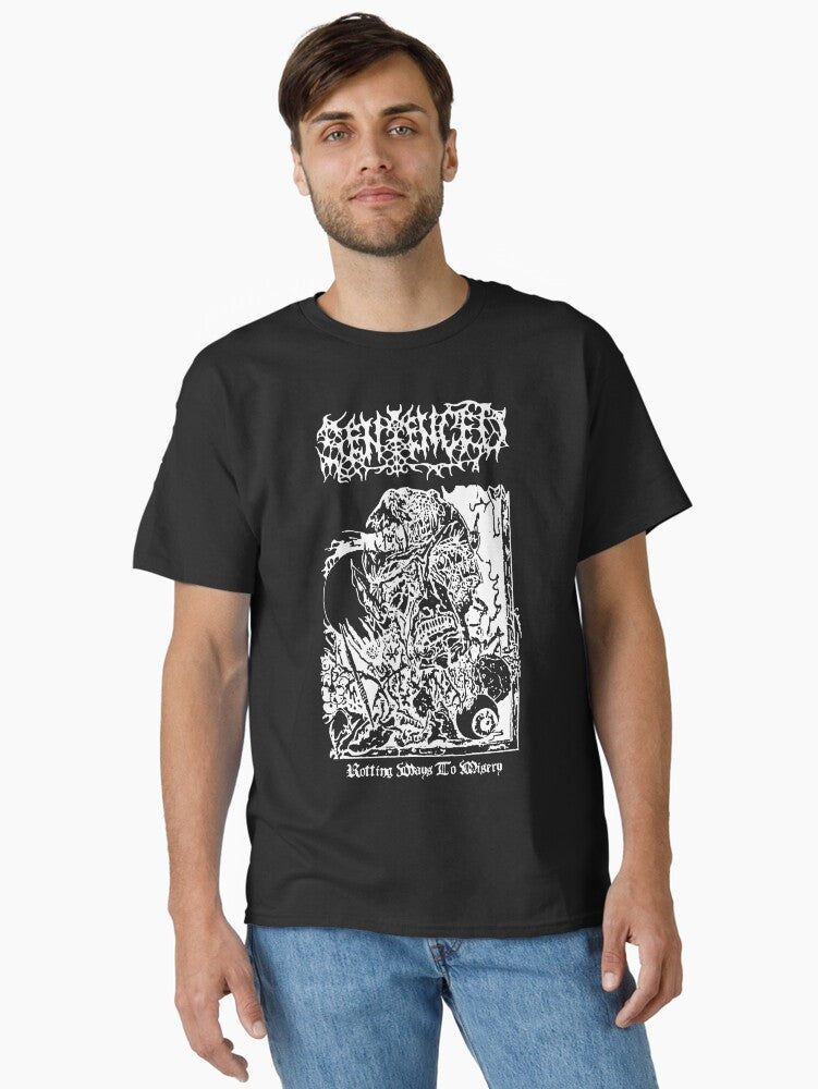 Sentenced Rotting Ways to Misery Classic T-Shirt | Premium Unisex T-Shirt, Trending Graphic Tee