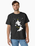 Black Cat Christmas Tree Gift For Cat Lovers Classic T-Shirt