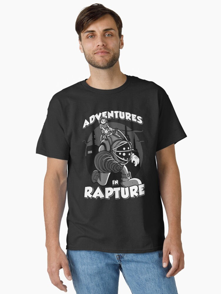 Adventures In Rapture - Retro Parody Classic T-Shirt | Premium Unisex T-Shirt, Trending Graphic Tee