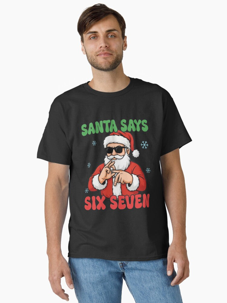 67 Santa Says Six Seven Meme Classic T-Shirt