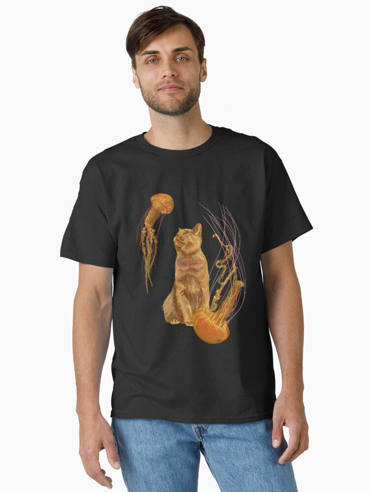 Cat with Jellyfish Classic T-Shirt