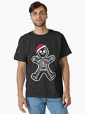 Christmas Gingerbread Man X-Ray Cookie Skeleton Wearing A Santa Hat Classic T-Shirt