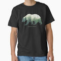 Preserve & Protect Nature Double Exposure Bear Silhouette Trees Forest Save the Environment Climate Change Wilderness Hiking Camping Classic T-Shirt for Sale by la-nynx