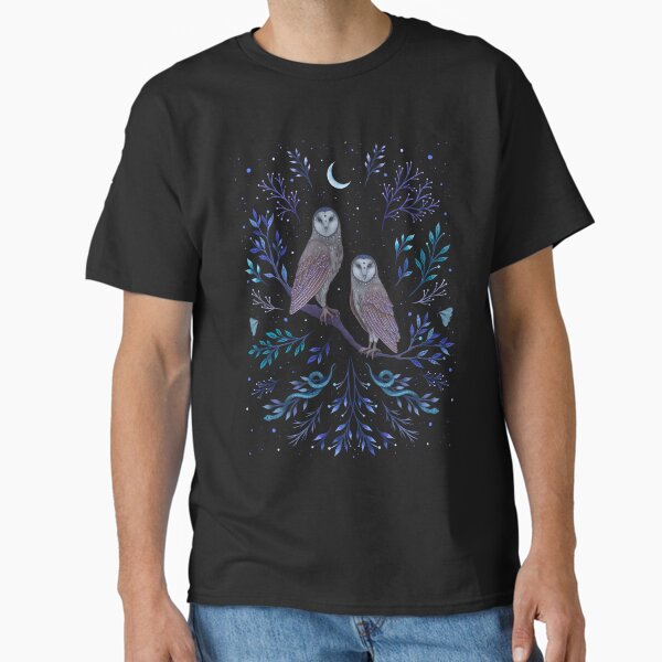 Owls in the Moonlight Classic T-Shirt for Sale by episodicDrawing