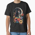 Cat in flowers under the moon Classic T-Shirt for Sale by jimbob6272