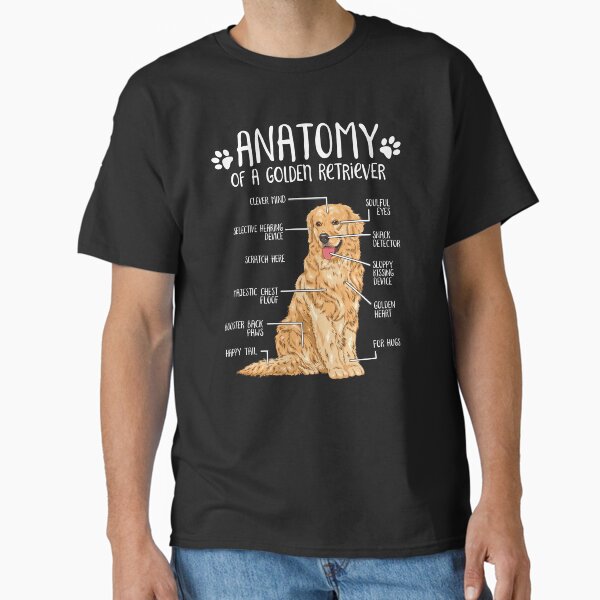 Funny Golden Retriever Anatomy Dog Owner Dog Lover Classic T-Shirt for Sale by la-nynx