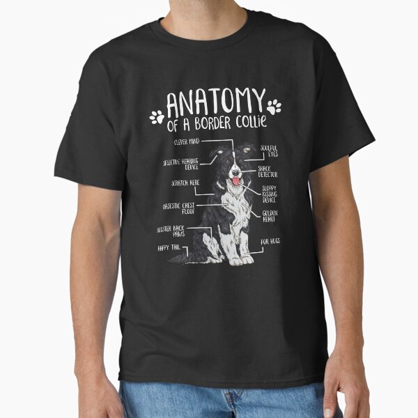 Funny Border Collie Anatomy Dog Lover Classic T-Shirt for Sale by la-nynx