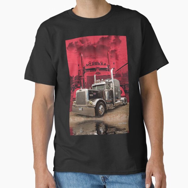 Peterbilt with Red Peterbilt background Classic T-Shirt for Sale by rharrisphotos