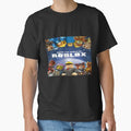 Inside The World Of Robloxroblox Characters With Logo Classic T-Shirt for Sale by flvbelgrace