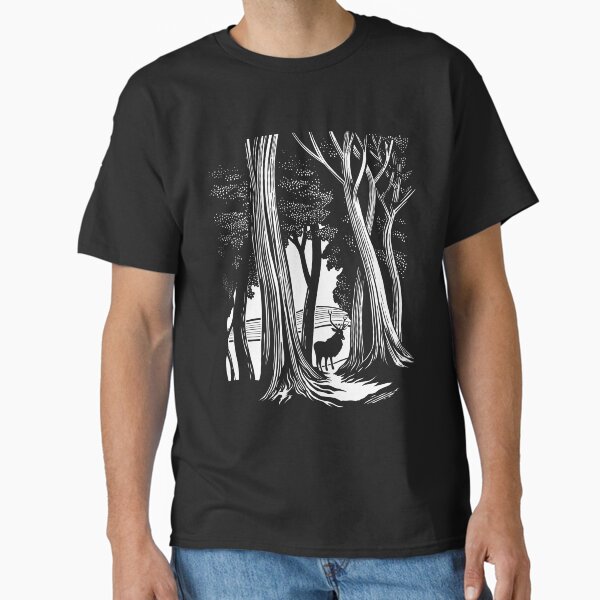 Deer in a Forest Classic T-Shirt for Sale by LapinMagnetik